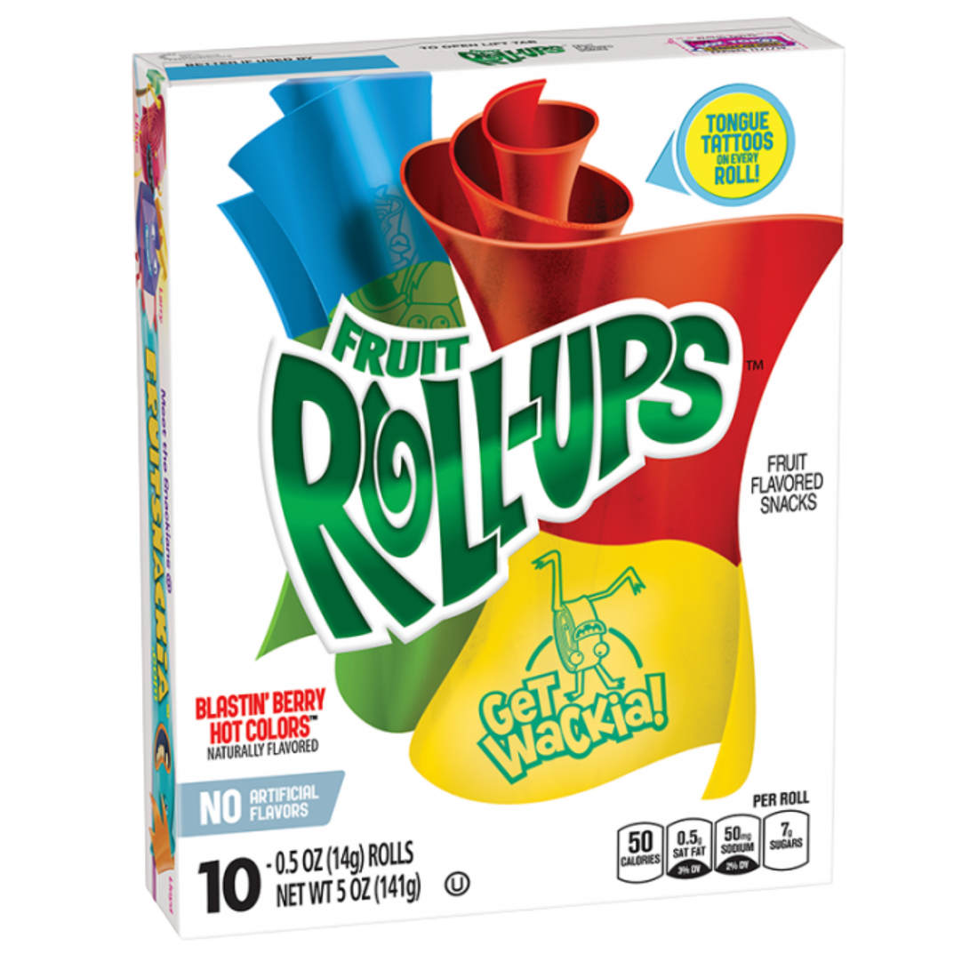 Fruit Roll Ups Blastin’ Berry Hot Colours 10 Single Packs 141g Thetreatplug Uk