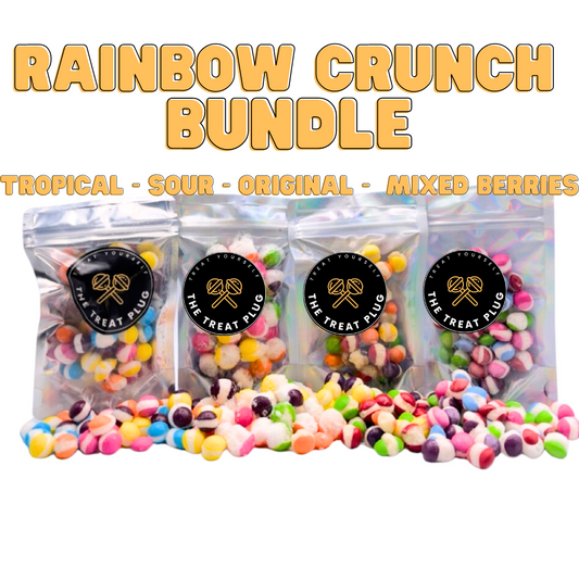 Freeze Dried Rainbow Crunch Variety Bundle - Tropical, Sour, Original, Mixed Berries